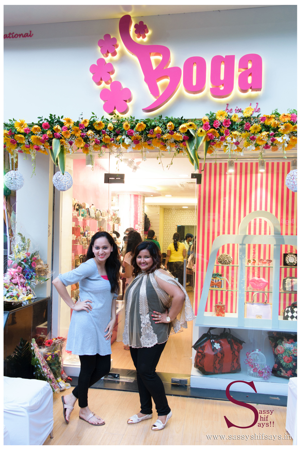 At the entrance of Boga Store with Pankita Vora