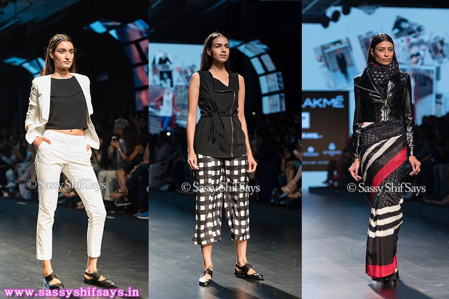 Models walking the ramp for AJIO at Lakme Fashion Week 2016