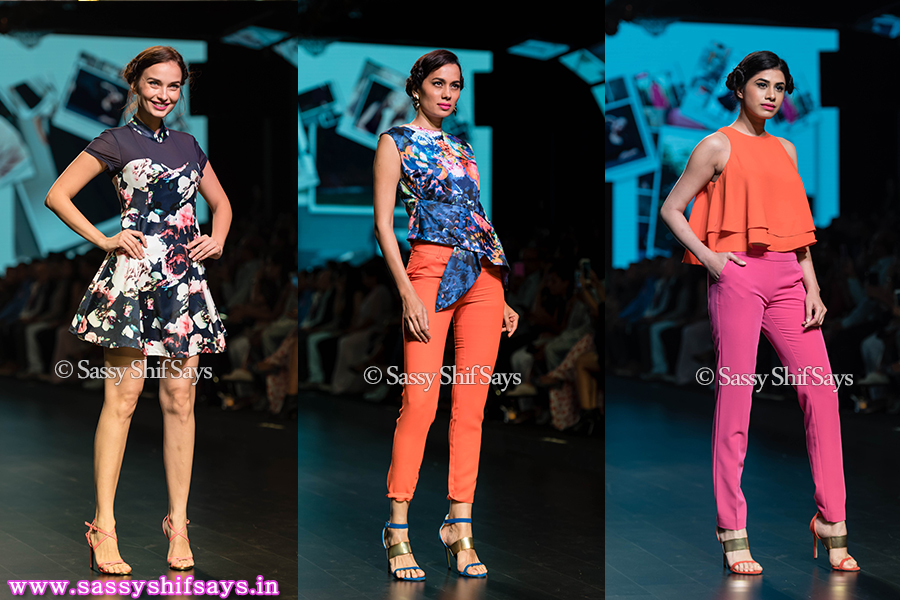 Models walking the ramp for AJIO at Lakme Fashion Week 2016